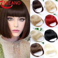 ✲♘ SEEANO Synthetic Bangs Clip-In Hair Extensions Red Brown Color Blonde Fake Tassel Hair Natural Wig Female Clip-on Bangs 2022 new