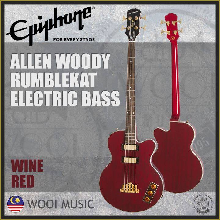 Epiphone Allen Woody Rumblekat Bass Electric Bass Guitar - Wine