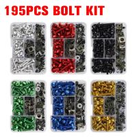 For Kawasaki ninja 300 400 250 250r 650 zx10r zx6r klx250 zx9r er6n er6f 195PCS Universal Full Fairing Bolt Kit Bodywork Screws Fasteners