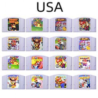 การ์ดเกมคอนโซลวิดีโอเกม64บิต N64ตลับเกม Mario Donkey Kong Series USA