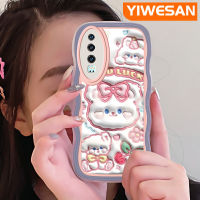 YIWESAN เคสสำหรับ Huawei P30 P30 Pro P30 Lite ลายการ์ตูน3D ความโชคดีรูปกระต่ายขอบคลื่นนิ่มเคสมือถือกันกระแทกแบบใสที่สร้างสรรค์เคสโปร่งใสลายกล้องถ่ายรูปซิลิกาเจลฝาครอบป้องกัน