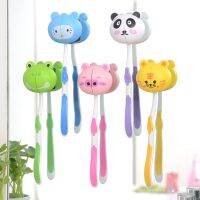 Cute Various Cartoon Animal Head Toothbrush Holders With Wall Suction Cups Creative Toothbrush Holders Punch Free Storage Rack