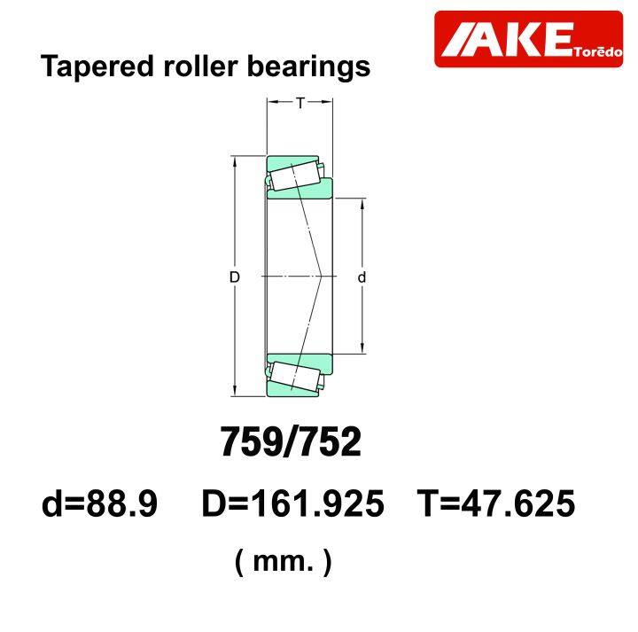 759-752-ตลับลูกปืนเม็ดเรียว-759-752-tapered-roller-bearings-ตลับลูกปืนเตเปอร์-759-752-จัดจำหน่ายโดย-ake-tor-do