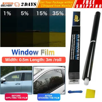 Uv Tint Window Tinting Kit 6M X 0.5M Black Tinting Roll With VLT