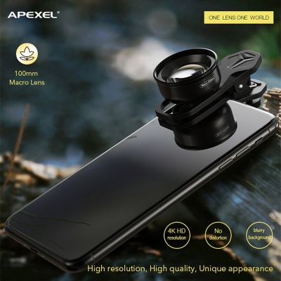APEXEL 4K HD 100mm macro lens Professional phone camera lens+CPL+star filters for iPhone 13 12 11 pro max mini X all smartphone