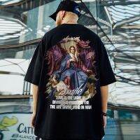 COD S-8XL Summer European and American style nun printed short-sleeved T-shirt for men and women oversize trend Korean _01