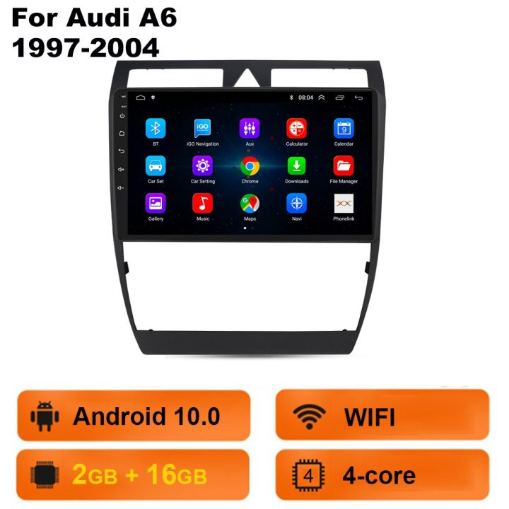 2g-32g-2din-แอนดรอยด์10-carplay-สำหรับ-audi-a6-c5-1997-2004-s6-2-1999-2004วิทยุติดรถยนต์ระบบนำทาง-gps-เครื่องเล่นมัลติมีเดีย2din-ดีวีดี