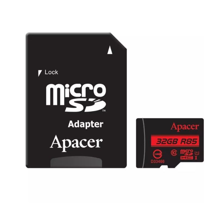 Apacer MicroSDXC/SDHC UHS-I Class10 ReadSpeed upto 85 MB/s ขนาด 32GB