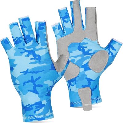 Fishing Gloves with Silicone Anti-Slip Design - Comfortable, Breathable Fishing Gloves with Sunny Protection