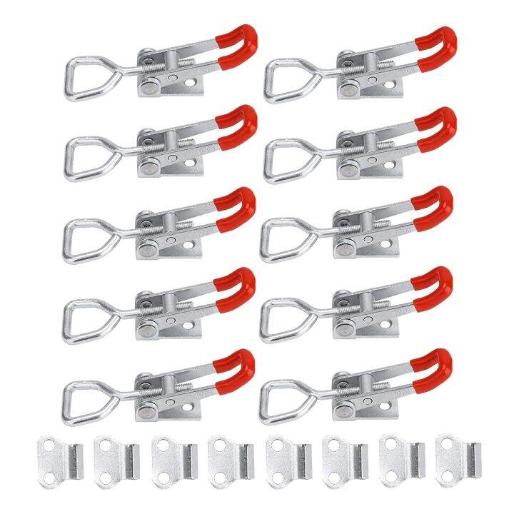 10 Pack Adjustable Toggle Latch Clamp 150Kg Holding Capacity, 4001 Heavy Duty Quick Release Pull