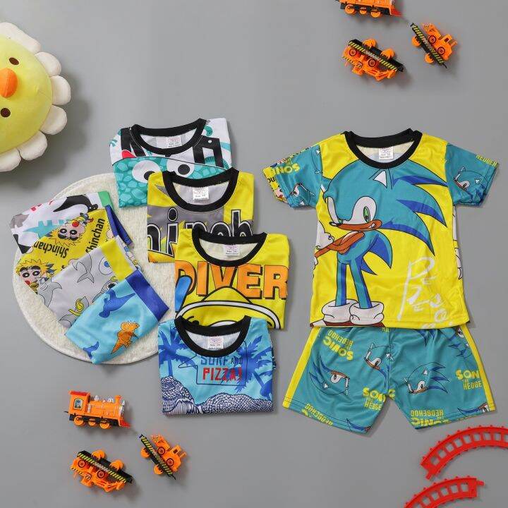 Đồ bộ bé trai chất liệu thun dày mịn mát in hình 3D hoạt hình cực Đồ Bộ Bé Trai Chất Liệu Thun Dày Mịn Mát In Hình 3D Hoạt Hình Cực