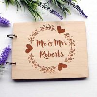 Creative Personalised Guest Book Rustic Wooden Guest Book Wedding advice book Wedding Record Album