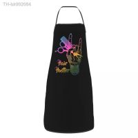 ﹉¤☬ Custom Bib Hair Hustler Hairstylist Hairdresser Apron for Men Women Adult Chef Cooking Kitchen Barber Tablier Cuisine Baking