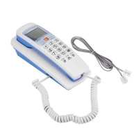 White FSK/DTMF Desktop Corded Landline Caller ID Telephone Corded Wall Mountable Mute/Pause/Redial Functions For Home Hoteloffice Bank