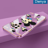 เคส Dienya สำหรับ Huawei Mate 20 Mate 20 Pro Mate เคส20X การ์ตูน Happy Mickey ใหม่กรอบสี่เหลี่ยมเคลือบพื้นผิวเคสซิลิกาเจลนิ่มกันกระแทกเคสมือถือรวมเลนส์กล้องถ่ายรูปฝาครอบป้องกัน