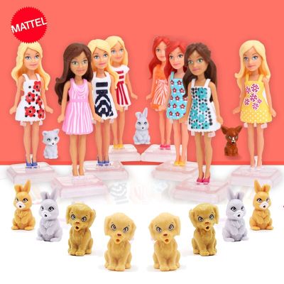 ชุดตุ๊กตาเด็ก Barbie แมทเทลต้นฉบับชุดสัตว์เลี้ยงขนาดเล็ก10ซม. ชุดเจ้าหญิงแต่งตัวของเล่นน่ารักสำหรับเด็กผู้หญิงอุปกรณ์การศึกษาของขวัญวันเกิด