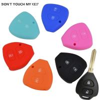 KLL 2 Button Silicone Car Remote Key Fob Cover Case For Toyota Camry Yaris RAV4 HiLux Cruiser Fortuner Prado Verso Holder Protector