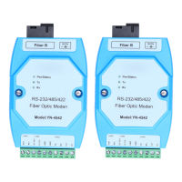 2Pcs RS485 Fiber Optic Converter Bidirectional Transimitter Receiver Modem Transmission Device