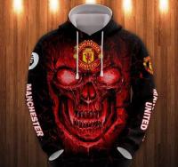 Manchester United Red Skull  men women customize hoodie