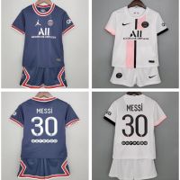 21 22 PSG Messi #30 Jersey Kids Kit Paris Saint-Germain Mbappe #7 Home Away Jersi Budak PSG Home 21/22 Gred A - Football Kids Jersey