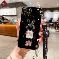 เคสซิลิโคนนิ่มสำหรับ A1K OPPO Realme 5i Realme 5 PRO Realme 7i Realme C17 C35 C30 C33 C31 C2 C3 C21Y C25Y C51 C53น่ารักเนื้อนุ่มชุบเคสมือจับสำหรับโทรศัพท์มือถือรูปกระต่ายพร้อมสายคล้องแบบคาดตัว