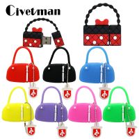 Cartoon Handbag Pendrive 8GB 16GB 32GB 64GB USB Flash Drive Memory Stick Bags USB Stick Pen Drive 128GB External Storage