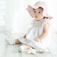 Spring Summer Baby Cap Big Brim Hat Infant Baby Girls Visor Cotton Sun Hat