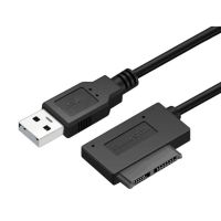 Grwibeou Usb 2.0 To Mini Sata Ii 76 13pin สายแปลงอะแดปเตอร์สำหรับ Lapcd/Dvd Rom Slimline ไดรฟ์ถาดแคดดี้เอชดีดี