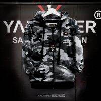 โปร6.6ไฟลุกYakryder Hoodie  เสื้อฮู้ดมีกาด เสื้อกันหนาว ฮู้ดลายพราง เสื้อกันหนาว เสื้อขี่มอเตอร์ไซด์ เสื้อแจ็คเก็ต YAKRYDER พรางขาว