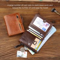 「Layor wallet」กระเป๋าสตางค์หนังวัวสำหรับผู้ชาย,ใหม่2021กระเป๋าใส่เงินของผู้ชายหนังแท้มีซิปของผู้ชายกระเป๋าเงินใส่เหรียญทรงสั้นแบรนด์ดังกระเป๋าสตางค์ขนาดเล็กอเนกประสงค์