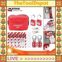 TheToolDepot ชุดกุญแจล็อคนิรภัยชุดล็อกไฟฟ้า Ulight มีที่หนีบและล็อคเบรกเกอร์หลายขั้วชุดตัวล็อกแท็ก Loto