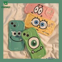 ขอบเป็นคลื่น3D ใหญ่น่ารักตามอนสเตอร์ SpongeBob ปลาดาวแพททริกเคสใส่โทรศัพท์นิ่มเคสสำหรับ Apple iPhone หลัง14 Pro Max iPhone 13 Pro Max iPhone 12 Pro Max iPhone 11 Pro Max XR 7 Plus 8 Plus 6 Plus 6S Plus