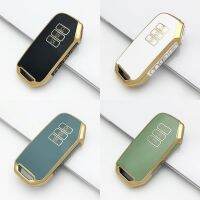 [MONSTER Keychain] โครงเปลือกนอกเคส Kunci Remote Mobil TPU มี7ปุ่มสำหรับ Kia Sorento MQ4 2020 2021 2022 EV6 K8 V6พวงกุญแจขอบสีทองTH