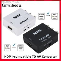 ☂▲❉ HDMI-compatible TO AV Converter RCA CVSB L/R Video Converter Box HD 1080P Scaler Video Composite Adapter Support NTSC PAL Output