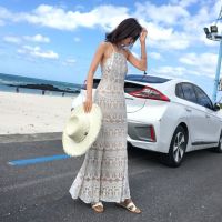 【Original &amp; In stock】Seaside Resort Style Womens Backless Fishtail Dress y Lace