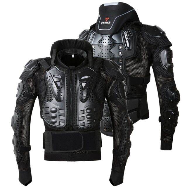 Vemar Full Body Armor Motorcycle Jacket Chest Back Protector Moto Body