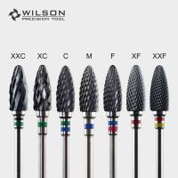 WILSON-Bullet Shape - 6.0mm - Cross Cut - Black Zirconia Ceramic Dental Lab Burrs - PRECISION TOOL