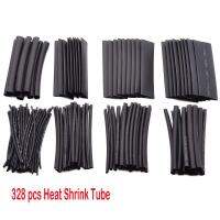 328X Black Heat Shrinkable Electrical Bushing Wound Car Cable 2:1 Ratio Tube Wire Sleeving Wrap Kits Electrical Circuitry Parts