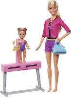 Barbie Gymnastics Coach Dolls &amp; Playset with Blonde Coach Barbie Doll