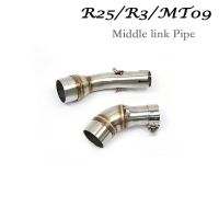 For YAMAHA YZF R25 MT03 R3 MT 03 Motorcycle Escape Moto Exhaust Middle Link Pipe Adapter Connector Modified Mid