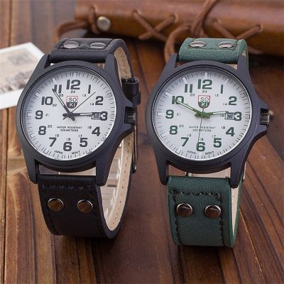 【July hot】 Cross-border foreign trade explosive watch mens personality fashion style large dial casual with calendar