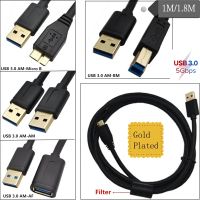 Kabel ekstensi USB Tipe A ke USB B Male kabel ekstensi USB 3.0 kecepatan Super kabel ekstensi USB untuk Disk keras Radiator Webcom