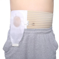 Colostomy ท้องเข็มขัดขนาด S-XL เข็มขัดยืดหยุ่นสำหรับ Stoma คงที่ Ostomy กระเป๋าช่วยเหลือหลุม Dia 8เซนติเมตร Colostomy สนับสนุนจัดฟัน