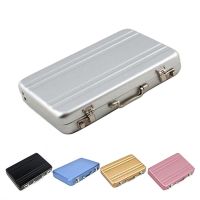 1Pcs Aluminum Storage Box Business ID Credit Card Holder Mini Suitcase Bank Card Box Holder Jewelry Case Rectangle Organizer