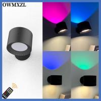 OWMXZL หมุนได้360 ° โคมไฟติดผนัง LED แบบ sconce รีโมทคอนโทรล ระบบสัมผัส ชาร์จใหม่ได้ ไฟติดผนัง อุปกรณ์อเนกประสงค์ อุปกรณ์ติดผนัง ไฟอ่านหนังสือตอนกลางคืน