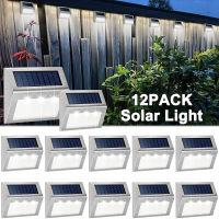 Solar Deck Lights Outdoor Waterproof Garden Solar Wall Light Outside Decorative Lamp for Fence Step Stairs