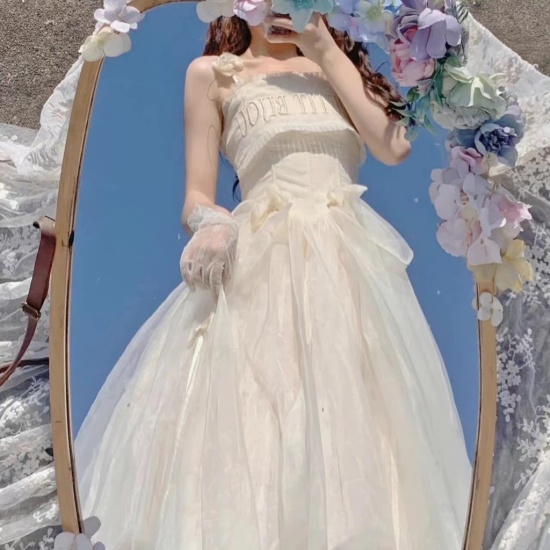 Váy Liền Hoa Lệ Ba Đoạn Cổ Ngang Xuân Hè Công Chúa Hồi Môn Hoa Công Chúa Bỏ  Trốn Tại Disney Lolita Nguyên Tác | Lazada.vn