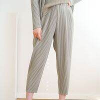 ✸▫❁  Free Size Autumn Winter Spring Pleated Casual Fashion Commuter All-Match Loose Cropped Pants 7610 [Match 8091]