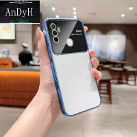 AnDyH Phone Case For OPPO A53 A33 A32 2020 Electroplated Transparent Soft TPU Glass Camera Protector Back Cover