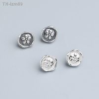 ? ของขวัญ DIY ของขวัญเครื่องประดับ S925 pure silver restoring ancient ways is Thai flower button accessories DIY bracelet necklace jewelry connection buckle material